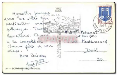 Scènes des Pyrénées — Quatre vues (éditeur P. CHAMBON à Lourdes, n°79) — Verso