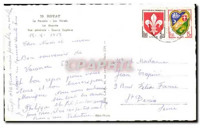 Royat — vista generale — Réal-Photo — Verso