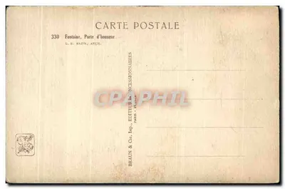Fontaine, Porte d'honneur — L. E. Bazin, Arch. — Braun & Cie, Paris — Verso