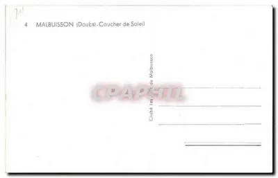 Malbuisson (Doubs) — Pôr do Sol — Cliché Les Amis de Malbuisson — Verso