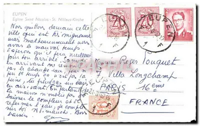 Igreja de São Nicolau — Eupen, Bélgica — editor desconhecido — Verso
