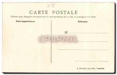 Antiga Abadia dos Vaux de Cernay (S.-et-O.) — ruínas góticas com rosácea — A. Bourdier, imp.-edit., Versailles — Verso
