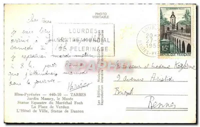 Tarbes — vista panorâmica — Éditions Médiaque — Verso