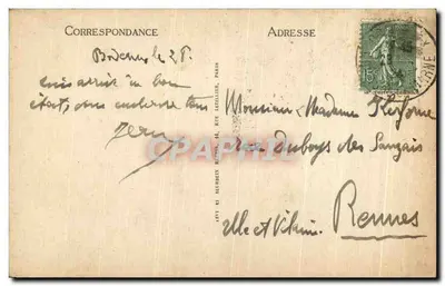 Bordeaux - A Estátua de Montesquieu e os Quinconces - Selecta — Verso
