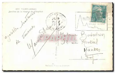 Ogród źródła Szpitala — Vichy (Allier) — Wydawca Eléz — Rewers