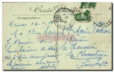 Reims — La Cathédrale incendiée par les Allemands — Vise Paris n°73 — Verso