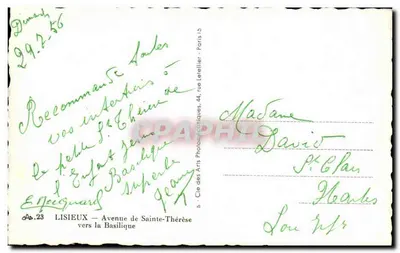 Lisieux — Basílica de Santa Térèsa — Cie des Arts Photographiques — Verso