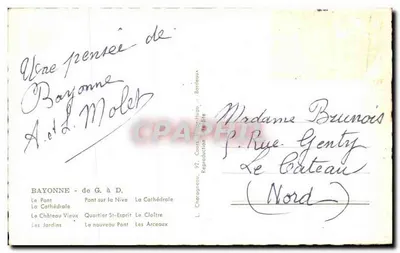 Bayonne — algemene uitzicht — L. Chotagneau, 92, cours Victor-Hugo, Bordeaux — Achterkant