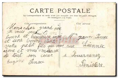 Pássaros carregando cartas de felicitações — Felicidade, Saúde, Prosperidade — editor não visível — Verso
