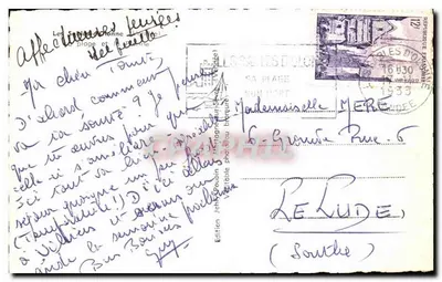 Plage de Sainte-Adresse — luchtfoto — Uitgave J. Poupain, (Southe) — Achterkant