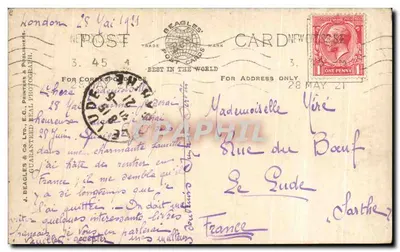 Mansion House & Cheapside, Londra — Beagles' Postcards n°646.N — Verso