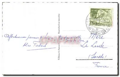 Bex i Diablerets — widok kaplicy i zasnieżonych gór — Wydawnictwo O. Sartori, nr 4054 — Rewers