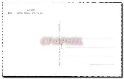 Nostra Signora d'Africa — Algeri — Editore Gallice & Cie, n° 1002 — Verso
