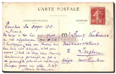 Lourdes — Les Pèlerins à la Fontaine Miraculeuse — Éditeur Lourdes, n° 832 — Rückseite