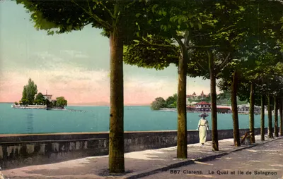 Clarens — O Quai e Ilha de Salagnon — Phototyping C°, Neuchâtel