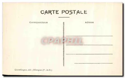 Thiers - Stara dom z XV wieku, ulica Coutellerie — Auvergne, wydawca Gouttefangeas — Rewers