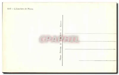 Calanches de Piana — paisagem rochosa — edição A. Tomasi — Verso