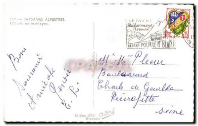 Chalety w górach — Alpejskie krajobrazy — Wydawnictwo Art André, Grenoble — Rewers
