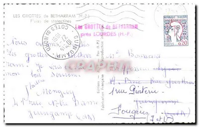 As Grutas de Bétharram — Flautas de estalactites — Edições Francesas — Verso