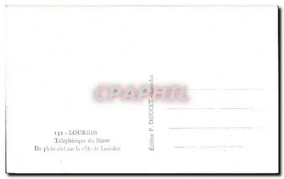 Lourdes — Téléphérique du Béout — Edición P. DOUCHET — Reverso