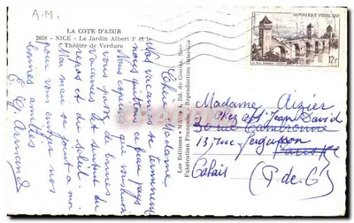 Teatr Zielony w Nicei — widok panoramiczny — Éditions Française, nr 2058 — Rewers