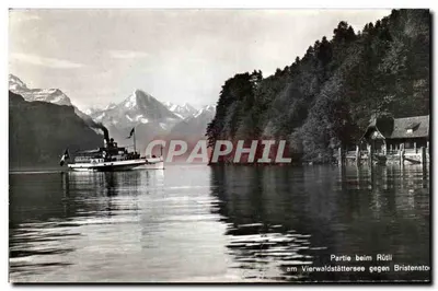 Parte beim Rütli am Vierwaldstättersee gegen Bristenston — Photoglob-Wehrli AG, Zürich