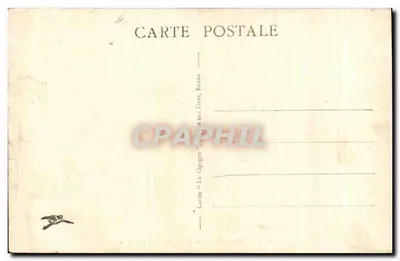 Bilhete postal antigo Rouen Estátua de Joana d'Arc Por Del Sarte — Verso