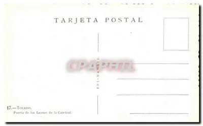 Toledo — Drzwi Lwa Katedry — Wydawnictwo EFI-Madryt, nr 17 — Rewers