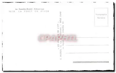 El Bosque en invierno — Franche-Comté — Ediciones del Este, Dole — Reverso