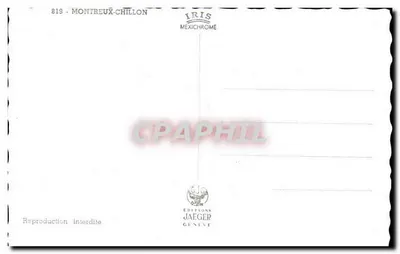 Zamek Chillon — Montreux-Chillon — Wydawnictwo Jaeger Genève — Rewers