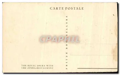 O Real Opera com o restaurante — Editor: Fritz Postale — Verso