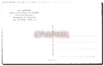 Koronacja — Fragment tkaniny zwanej Titus, XVI wiek — C.A.P., 44, rue Lorette, Paryż — Rewers