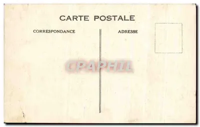 Bilhete postal antigo Castelo de Carrouges A Grande Sala de Jantar — Verso