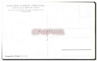Donna e bambini con pecore — scena di vita — Collana d'Arte Trentina — Verso