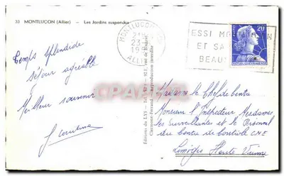 Montluçon (Allier) — Les Jardins suspendus — Éditions du LYS — Verso