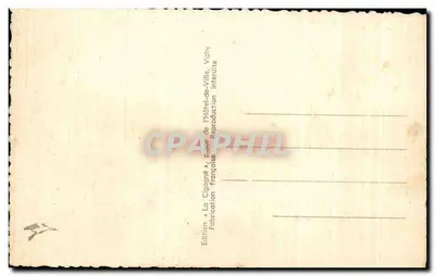 La Cigogne 465 bis - Vichy — Establecimiento termal del Parque Larácý — Reverso