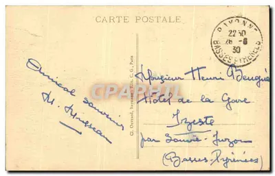 Biarritz — Kasyno Miejskie i Grande-Plage — Cl. Ouvrard, Bayonne, n°994 — Rewers