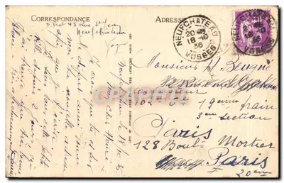 Neufchâteau — Zamek Bourlémont — Wieża — Façada Północna — LL. — Nr 52 — Rewers