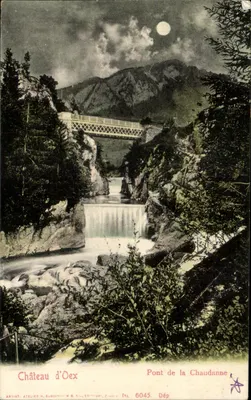 Castelo de Oex — Ponte da Chaudanne — Atelier H. Gudginhi & Cie, Zürich, N° 6045