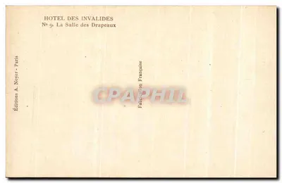 Hôtel des Invalides — Sala dos Estandartes — Éditions A. Noyer, Paris — Verso
