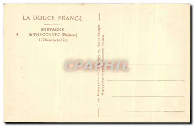O ossuário de Saint-Thégonnec — Finistère — Éditions d'Art Yvon — Verso
