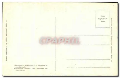 Catedral de Estrasburgo — Os profetas do grande portal — Revue Alacienne, n° 2, Brélie, Estrasburgo — Verso