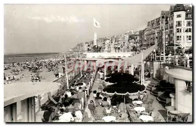 Praia e terraço de café em Deauville — Fabrication Fotoprint N° 227