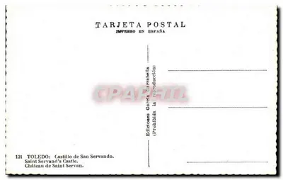 Toledo — Zamek Świętego Serwanda — Wydawnictwo García Garrabella, nr 121 — Rewers