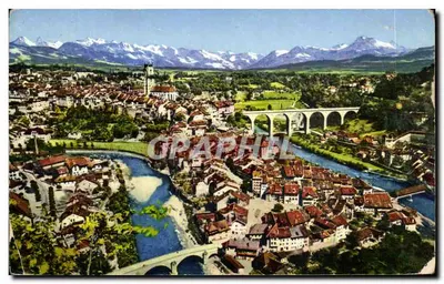 Fribourg — Vue Générale — Éditeur O. Sartori, Genève, n° 564