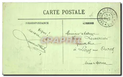 Azay-le-Rideau — O Castelo, O Rio Indre e a Fachada Oriental — LL — Verso