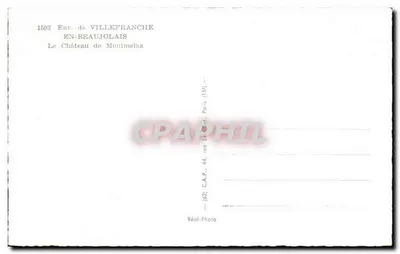 Castelo de Montmelas — Env. de Villefranche-en-Beaujolais — C.A.P. Paris — Verso