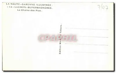 Pista du Boss — Widok z lotu ptaka — Stara pocztówka — Rewers