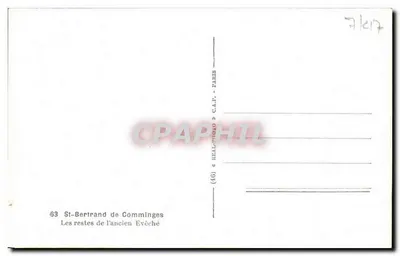 San Bertrand de Comminges — Los restos del antiguo Obispado — C.A.P. Paris — Reverso