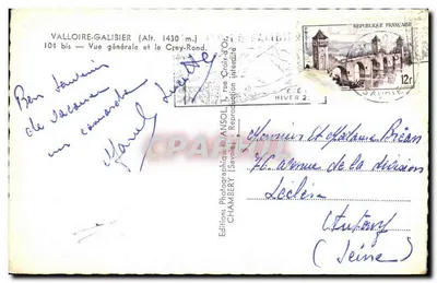 Valloire-Galibier — Ogólny widok i Crey-Rond — Wydawnictwo Fotograficzne JANSOL — Rewers